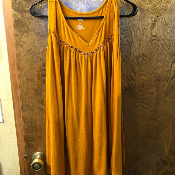 EVRI Tops - Flowing Mustard Tank Top